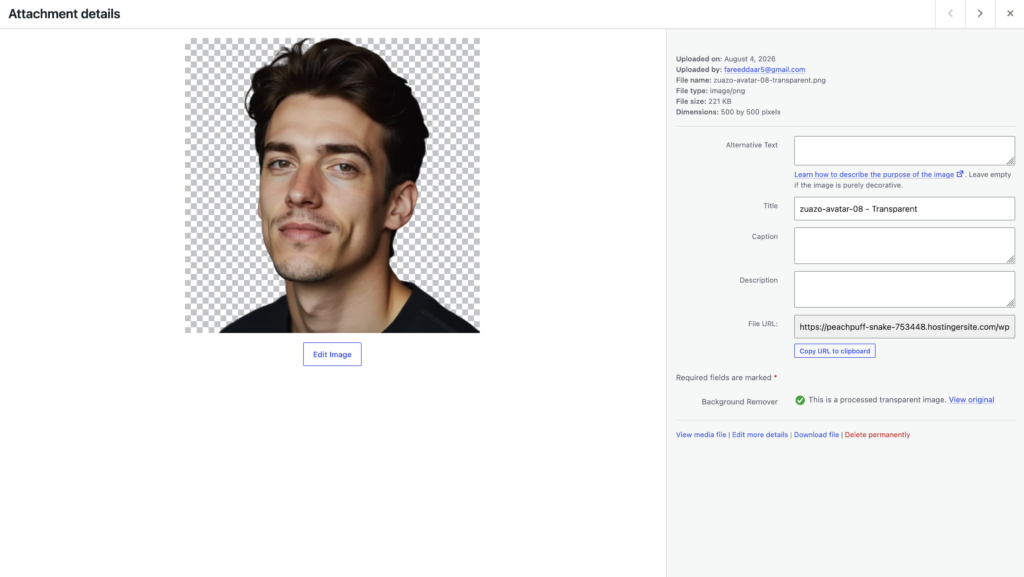 The original keeps a link to its latest transparent copy.