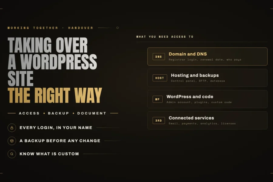 Taking over a WordPress site from another developer: the handover checklist
