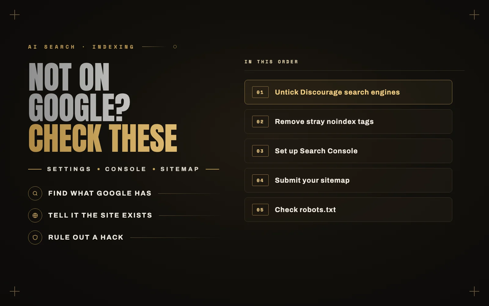 Why is my WordPress site not showing up on Google? Seven checks, in the order I run them
