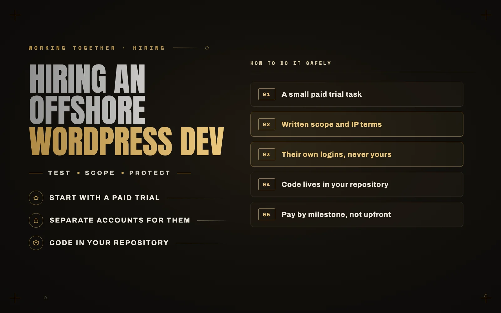 Hiring an offshore WordPress developer: how to do it safely, from someone on the other side