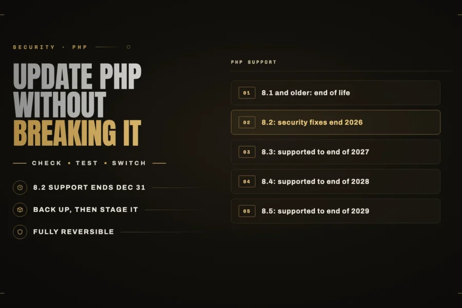 How to update the PHP version on your WordPress site without breaking it