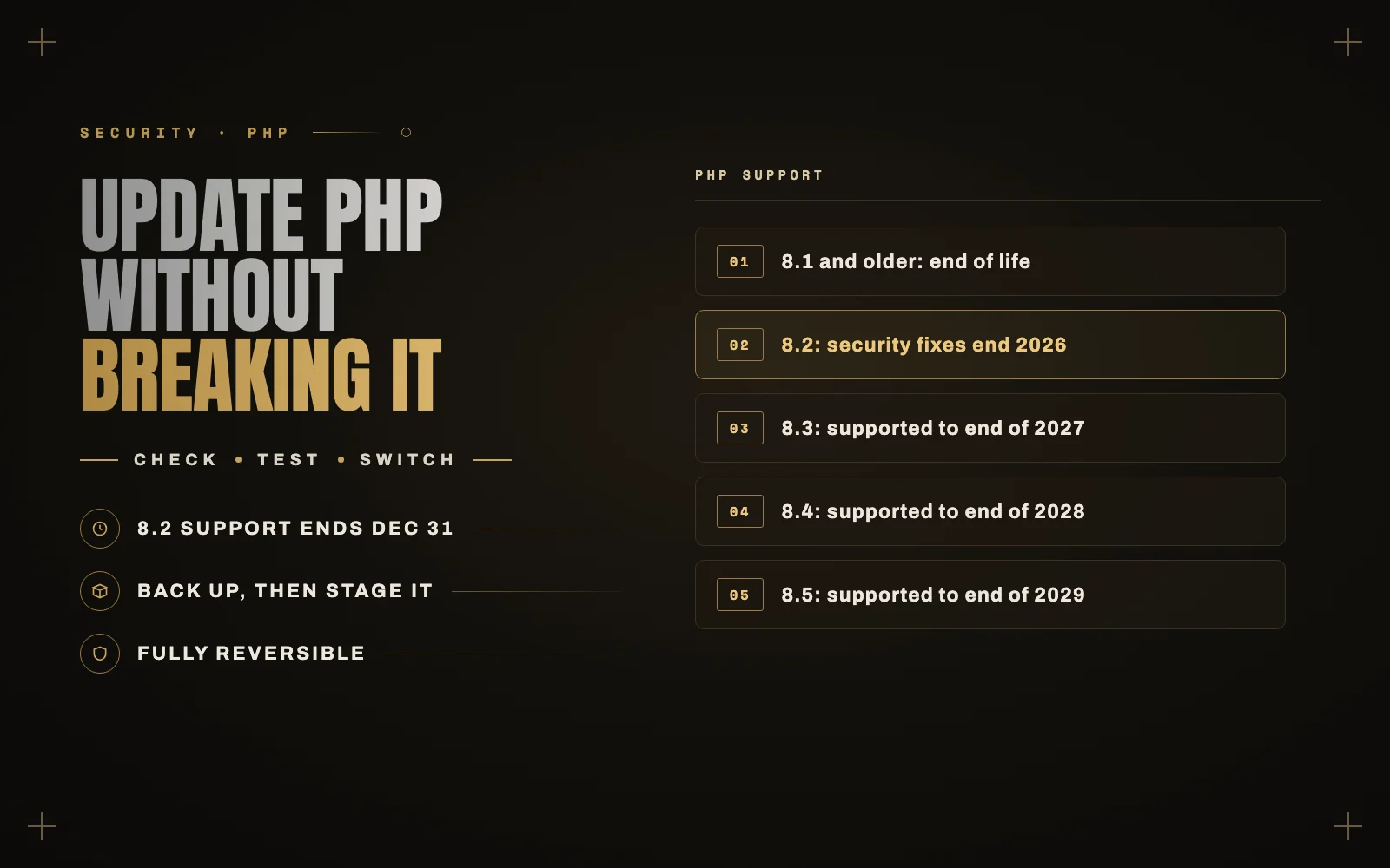 How to update the PHP version on your WordPress site without breaking it